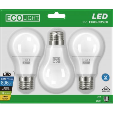 Century ecolight eg33 092730 lampada led 8 8 watt for Lampadine led watt